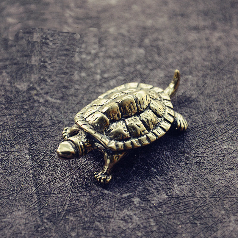 Vintage Collectible Figures - Mini Cute Brass Tortoise Vintage Turtle