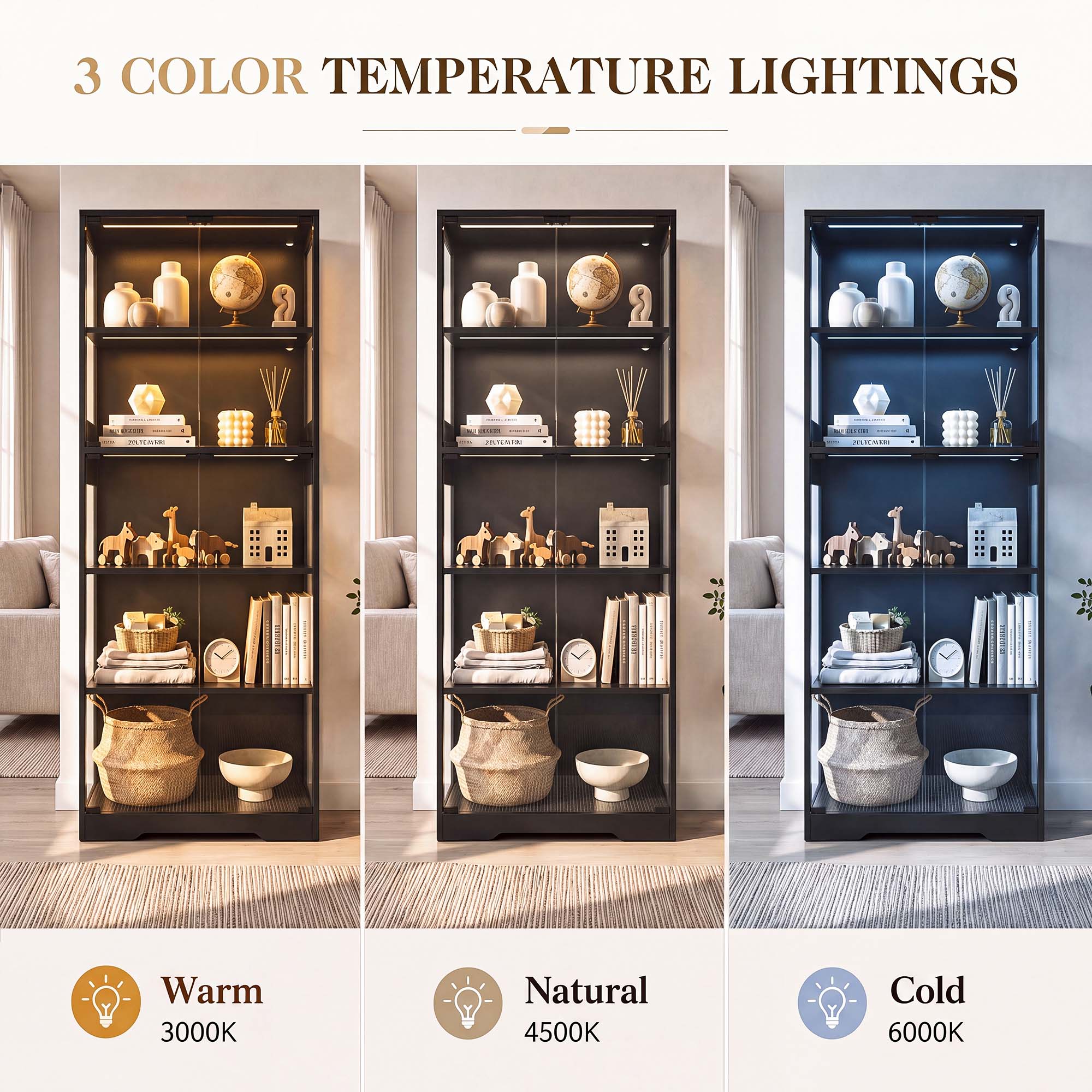 TCGBKAF 5‑Tier Display Cabinet - Collectible & Vintage Dolls For Christmas review and price