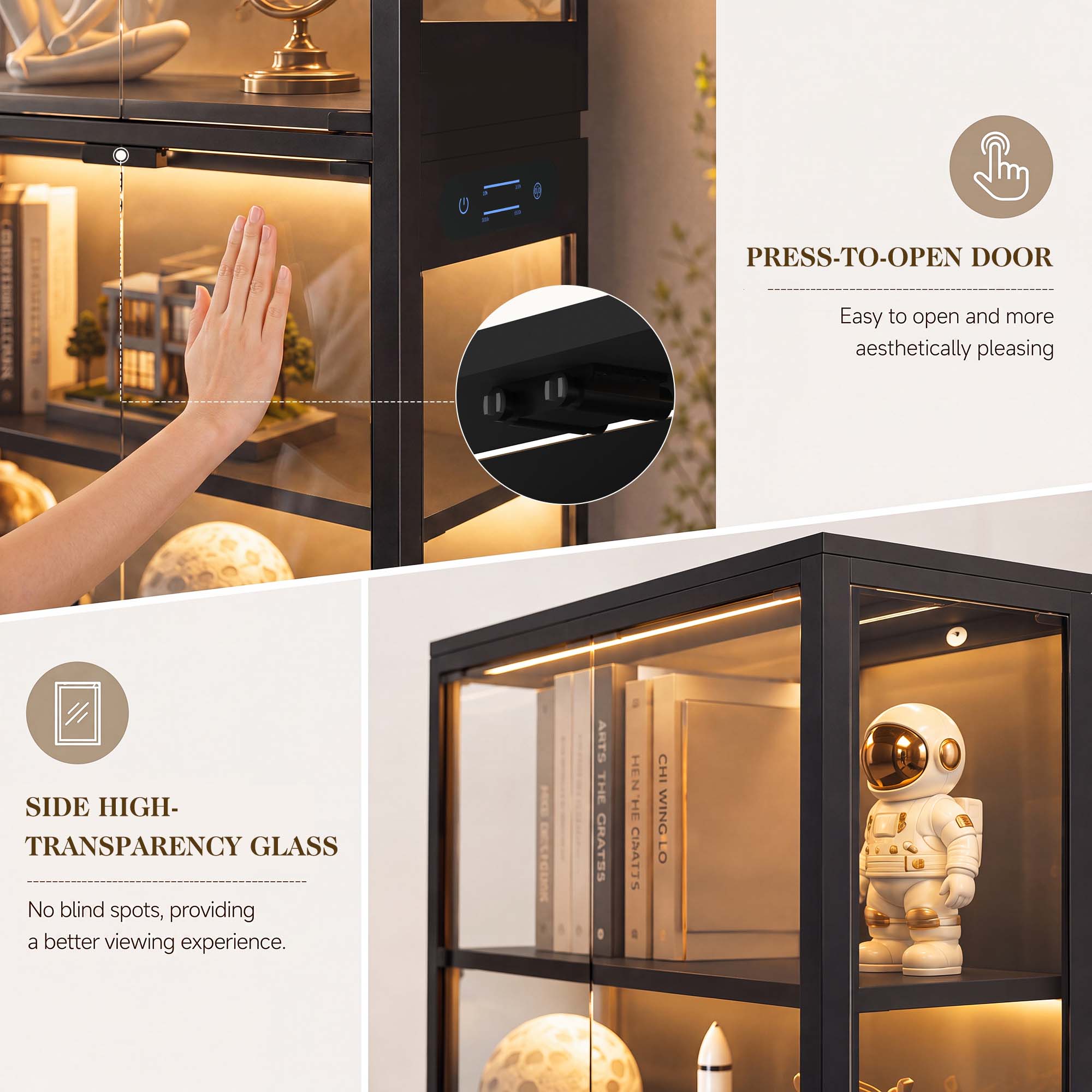 TCGBKAF 5‑Tier Display Cabinet - Collectible & Vintage Dolls For Christmas review and price