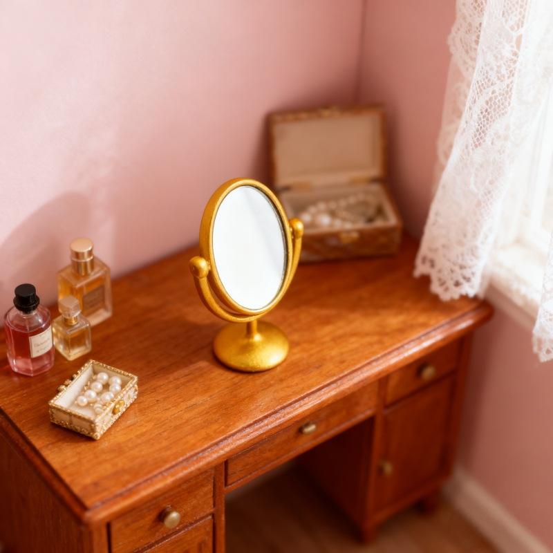 1Pcs Miniature Retro Mirror Dr - Vintage Collectible Dolls review and price
