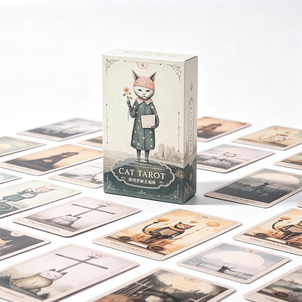 Cat Tarot Deck 78 Cards Vintag - Vintage Collectible Board Games review and price