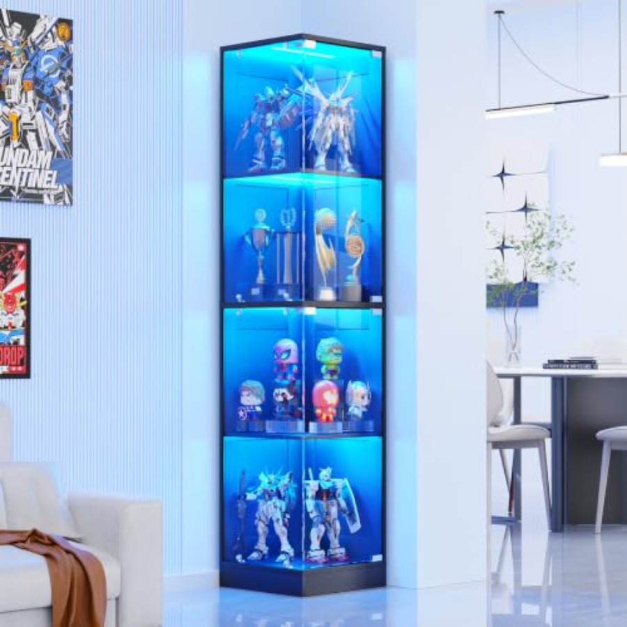 Corner display cabinet with gl - Collectible & Vintage Dolls For Christmas review and price