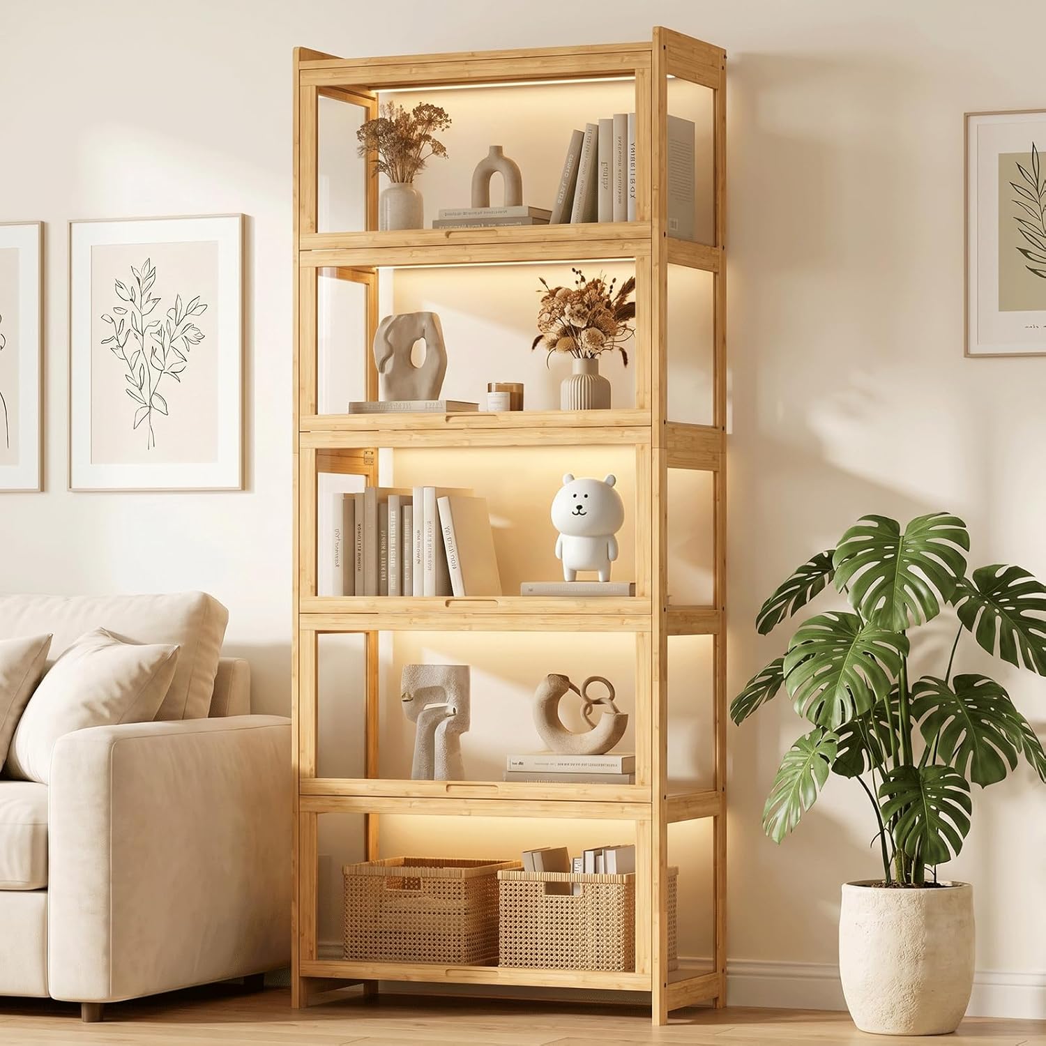 Display Cabinet with Acrylic D - Collectible & Vintage Dolls For Christmas review and price
