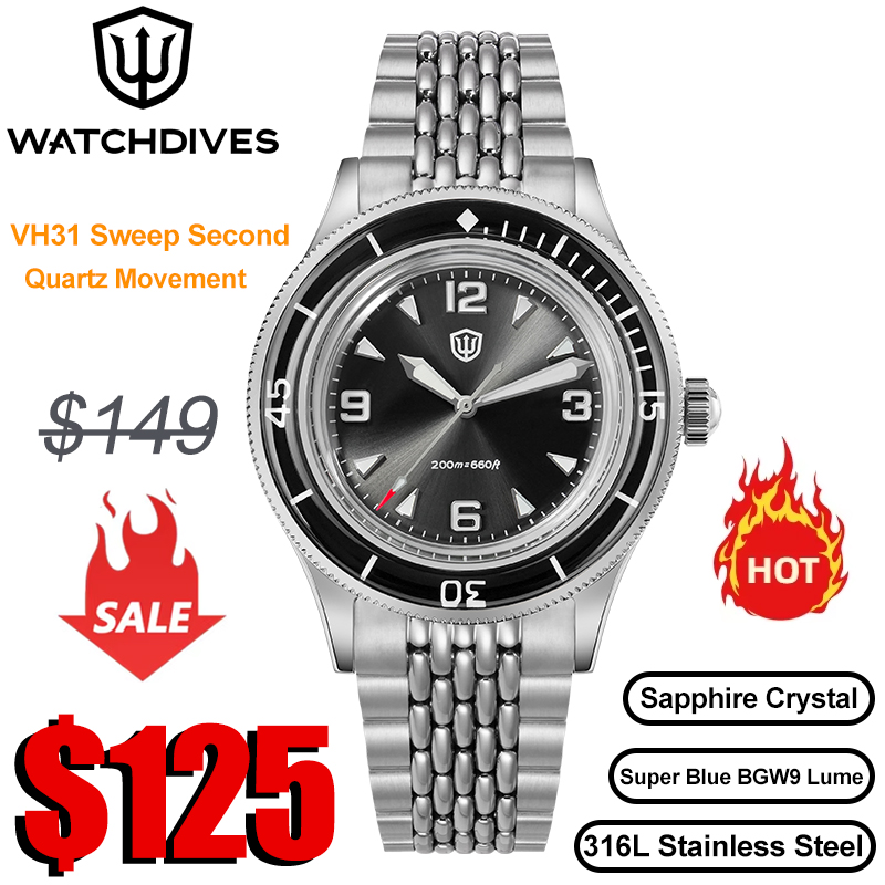 Watchdives WD50Q Watches VH31  - Vintage Watch Collecting review and price