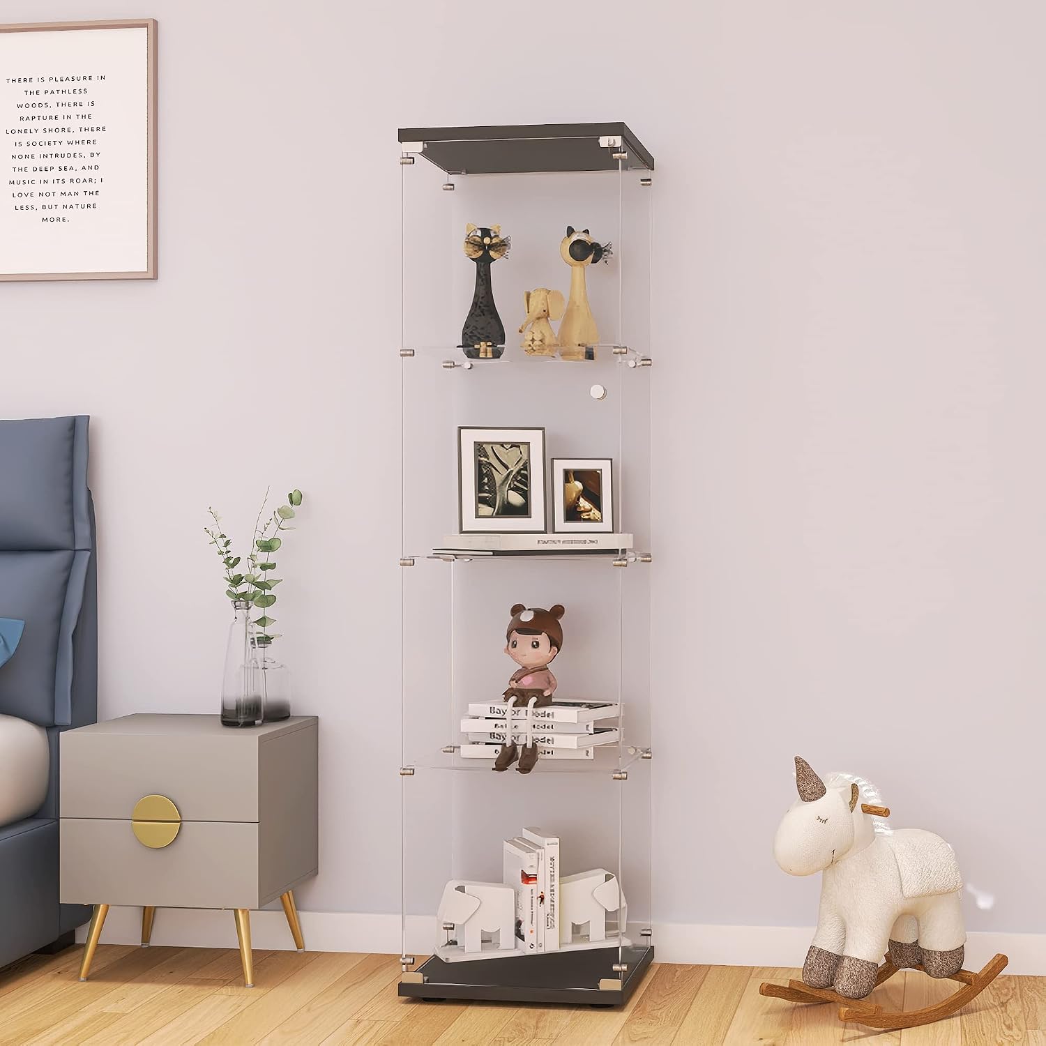 Glass Display Cabinet With Loc - Collectible & Vintage Dolls For Christmas review and price